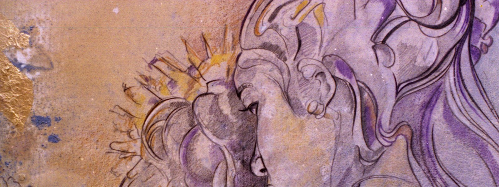 Cubism drawing for hair.