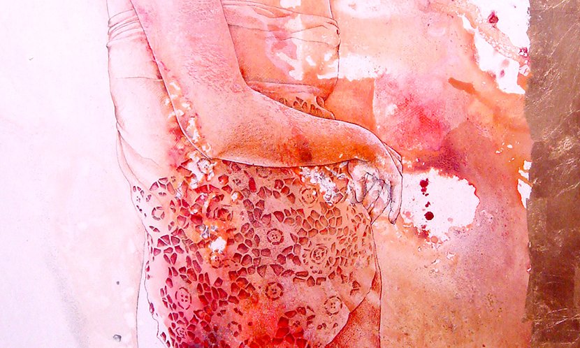 Jean-Philippe Haure, After The Bath, 2006, water media on paper, laid down (…)