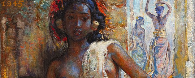 Willem Gerard Hofker , Ni Gusti Kompiang Mawar, 1945, oil on paper, laid (…)