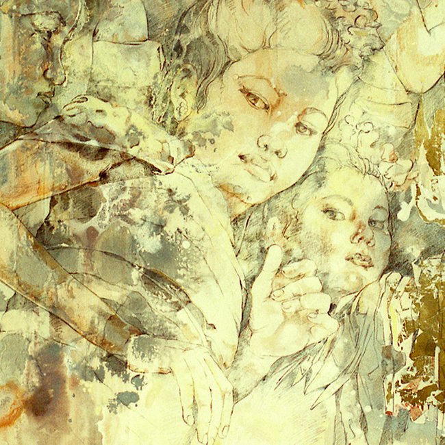 The texture gives the perspective.