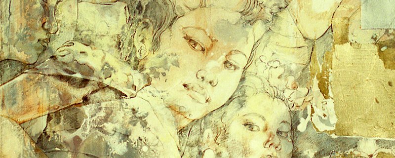 The texture gives the perspective.